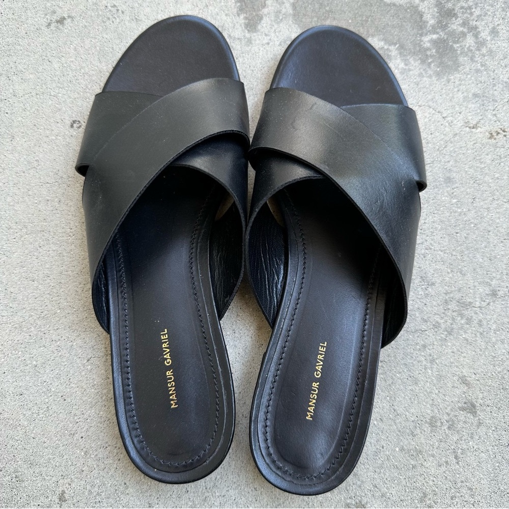 Mansur Gavriel Black Sandals, Size 37